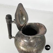 画像をギャラリービューアに読み込む, Silver plate and wood jug or teapot by SB&M, early 1900s