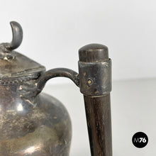 画像をギャラリービューアに読み込む, Silver plate and wood jug or teapot by SB&M, early 1900s