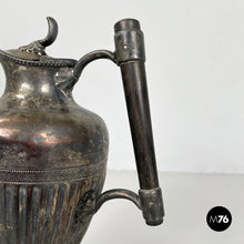 画像をギャラリービューアに読み込む, Silver plate and wood jug or teapot by SB&M, early 1900s