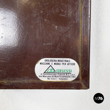 Charger l'image dans la galerie, Brown metal wall filing cabinet, 1960s