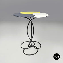 Charger l'image dans la galerie, Yellow and grey enamel wrought iron coffee table, 1950s