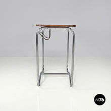 画像をギャラリービューアに読み込む, Wood and metal coffee table with newspaper hook, 1950s