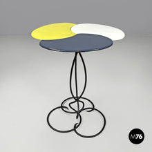 Charger l'image dans la galerie, Yellow and grey enamel wrought iron coffee table, 1950s
