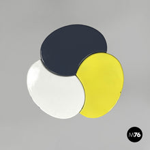 Charger l'image dans la galerie, Yellow and grey enamel wrought iron coffee table, 1950s