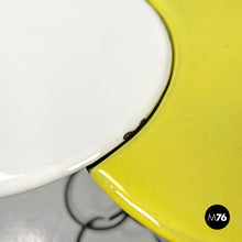 Charger l'image dans la galerie, Yellow and grey enamel wrought iron coffee table, 1950s