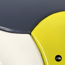 Charger l'image dans la galerie, Yellow and grey enamel wrought iron coffee table, 1950s