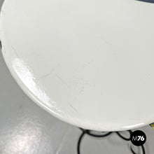 Charger l'image dans la galerie, Yellow and grey enamel wrought iron coffee table, 1950s