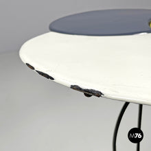 Charger l'image dans la galerie, Yellow and grey enamel wrought iron coffee table, 1950s