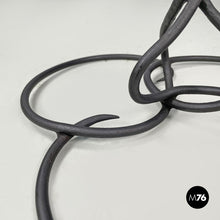 Charger l'image dans la galerie, Yellow and grey enamel wrought iron coffee table, 1950s