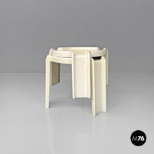 画像をギャラリービューアに読み込む, White plastic coffee tables by Giotto Stoppino for Kartell, 1970s