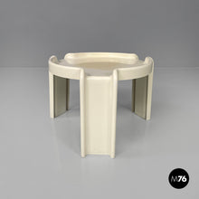 画像をギャラリービューアに読み込む, White plastic coffee tables by Giotto Stoppino for Kartell, 1970s