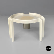 画像をギャラリービューアに読み込む, White plastic coffee tables by Giotto Stoppino for Kartell, 1970s