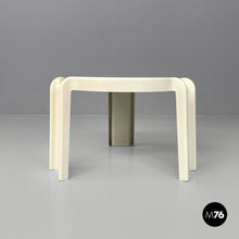 画像をギャラリービューアに読み込む, White plastic coffee tables by Giotto Stoppino for Kartell, 1970s