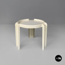 画像をギャラリービューアに読み込む, White plastic coffee tables by Giotto Stoppino for Kartell, 1970s