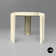 画像をギャラリービューアに読み込む, White plastic coffee tables by Giotto Stoppino for Kartell, 1970s