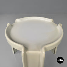 画像をギャラリービューアに読み込む, White plastic coffee tables by Giotto Stoppino for Kartell, 1970s