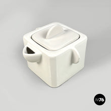 画像をギャラリービューアに読み込む, White ceramic teapot by Angelo Mangiarotti for Fratelli Brambilla, 1970s