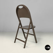 Charger l'image dans la galerie, Brown folding chair Tric by Achille and Pier Giacomo Castiglioni for Bonacina, 1960s