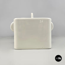 画像をギャラリービューアに読み込む, White ceramic teapot by Angelo Mangiarotti for Fratelli Brambilla, 1970s