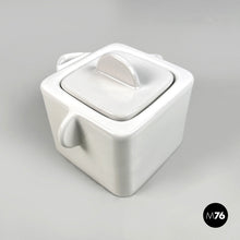 画像をギャラリービューアに読み込む, White ceramic teapot by Angelo Mangiarotti for Fratelli Brambilla, 1970s