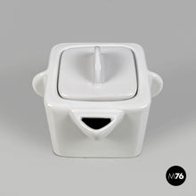 画像をギャラリービューアに読み込む, White ceramic teapot by Angelo Mangiarotti for Fratelli Brambilla, 1970s