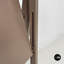 Charger l'image dans la galerie, Brown folding chair Tric by Achille and Pier Giacomo Castiglioni for Bonacina, 1960s