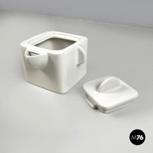 画像をギャラリービューアに読み込む, White ceramic teapot by Angelo Mangiarotti for Fratelli Brambilla, 1970s