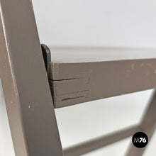 Charger l'image dans la galerie, Brown folding chair Tric by Achille and Pier Giacomo Castiglioni for Bonacina, 1960s