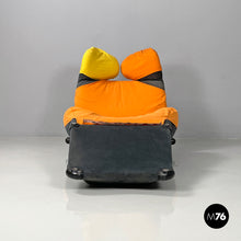 画像をギャラリービューアに読み込む, Orange fabric armchair or chaise longue Wink by Toshiyuki Kita for Cassina, 1980s