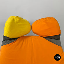 画像をギャラリービューアに読み込む, Orange fabric armchair or chaise longue Wink by Toshiyuki Kita for Cassina, 1980s