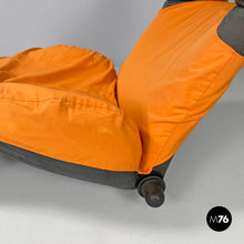 画像をギャラリービューアに読み込む, Orange fabric armchair or chaise longue Wink by Toshiyuki Kita for Cassina, 1980s