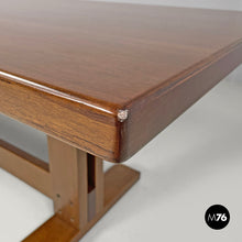 Load image into Gallery viewer, Wooden dining table with two central beams, 1970s