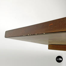 Load image into Gallery viewer, Wooden dining table with two central beams, 1970s