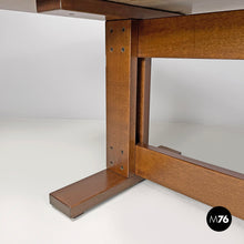 Load image into Gallery viewer, Wooden dining table with two central beams, 1970s