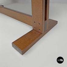 Load image into Gallery viewer, Wooden dining table with two central beams, 1970s