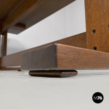 Load image into Gallery viewer, Wooden dining table with two central beams, 1970s