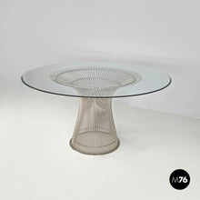 画像をギャラリービューアに読み込む, Dining table in glass and metal by Warren Platner for Knoll, 1966