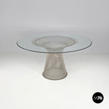画像をギャラリービューアに読み込む, Dining table in glass and metal by Warren Platner for Knoll, 1966