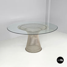 画像をギャラリービューアに読み込む, Dining table in glass and metal by Warren Platner for Knoll, 1966