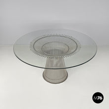 画像をギャラリービューアに読み込む, Dining table in glass and metal by Warren Platner for Knoll, 1966