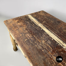 将图片加载到图库查看器,White painted wooden dining table with two drawers, late 1800s