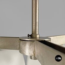 Load image into Gallery viewer, Glass and brass chandelier Triclinio by Vico Magistretti for Artemide, 1970s