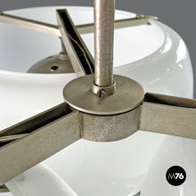 Load image into Gallery viewer, Glass and brass chandelier Triclinio by Vico Magistretti for Artemide, 1970s