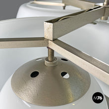 Load image into Gallery viewer, Glass and brass chandelier Triclinio by Vico Magistretti for Artemide, 1970s