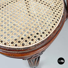 Load image into Gallery viewer, Wood and Vienna straw chairs with curl details, early 1900s