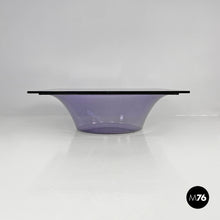 画像をギャラリービューアに読み込む, Coffee table in purple plexiglass and smoked glass, 1970s