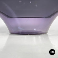 画像をギャラリービューアに読み込む, Coffee table in purple plexiglass and smoked glass, 1970s