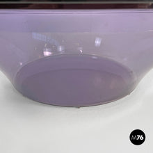 画像をギャラリービューアに読み込む, Coffee table in purple plexiglass and smoked glass, 1970s