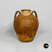 Load image into Gallery viewer, Terracotta jar vase with handles, 1950s