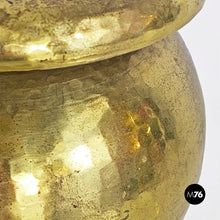 Charger l'image dans la galerie, Brass vase with a honeycomb finish, 1970s